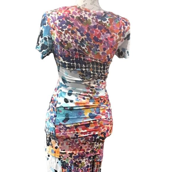 Nicole Miller Sun Strip Sheath Dress Size Small - Picture 10 of 12